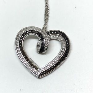 925 Genuine Diamond Heart Necklace